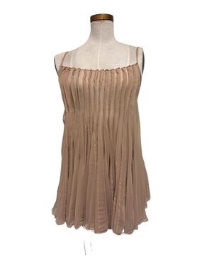 Allsaints Pleated Spaghetti Strap silk Dress 4